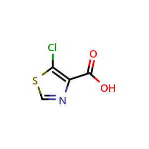 Chemical structure of 5-Chlorothiazole-4-carboxylic acid , CAS 1505987-37-0, AChemBlock AD289560