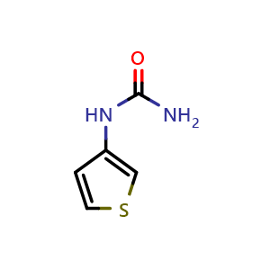 Chemical structure of 1-(thiophen-3-yl)urea , CAS 19228-98-9, AChemBlock AD289565