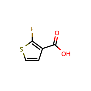 Chemical structure of 2-Fluorothiophene-3-carboxylic acid , CAS 71154-31-9, AChemBlock AD289567