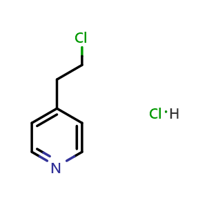 Chemical structure of 4-(2-Chloroethyl)pyridine hydrochloride , CAS 85673-15-0, AChemBlock AD289588