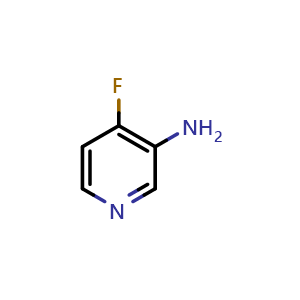 Chemical structure of 3-Amino-4-fluoropyridine , CAS 1060804-19-4, AChemBlock AD289590