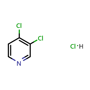 Chemical structure of 3,4-Dichloropyridine  hydrochloride , CAS 159732-45-3, AChemBlock AD289591