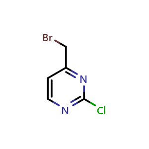 Chemical structure of 4-(Bromomethyl)-2-chloropyrimidine , CAS 181363-06-4, AChemBlock AD289594