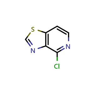 Chemical structure of 4-Chlorothiazolo[4,5-c]pyridine , CAS 214045-74-6, AChemBlock AD289597