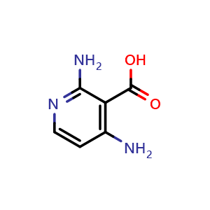 Chemical structure of 2,4-diaminopyridine-3-carboxylic acid , CAS 1393582-16-5, AChemBlock AD289600