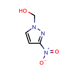 Chemical structure of (3-Nitropyrazol-1-yl)methanol , CAS 1001419-82-4, AChemBlock AD289603