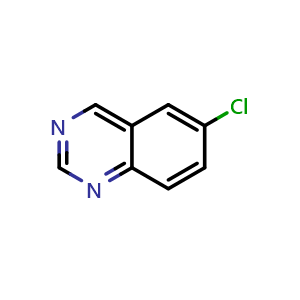 Chemical structure of 6-chloroquinazoline , CAS 700-78-7, AChemBlock AD289617