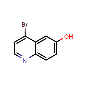Chemical structure of 4-Bromoquinolin-6-ol , CAS 876491-87-1, AChemBlock AD289618