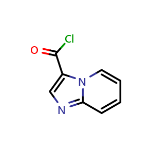 Chemical structure of imidazo[1,2-a]pyridine-3-carbonyl chloride , CAS 750509-02-5, AChemBlock AD289620