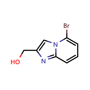 Chemical structure of (5-Bromoimidazo[1,2-a]pyridin-2-yl)methanol , CAS 881841-53-8, AChemBlock AD289623
