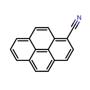 Chemical structure of 1-Cyanopyrene , CAS 4107-64-6, AChemBlock AD289630