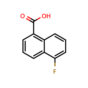 Chemical structure of 5-Fluoro-1-naphthoic acid , CAS 573-04-6, AChemBlock AD289644