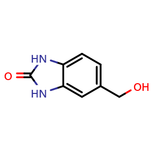 Chemical structure of 5-(Hydroxymethyl)benzimidazol-2(3H)-one , CAS 106429-58-7, AChemBlock AD289651