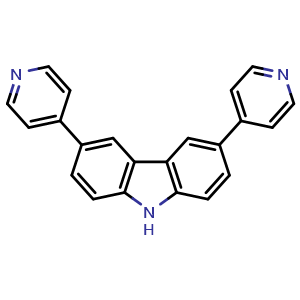 Chemical structure of 3,6-Di(pyridin-4-yl)-9H-carbazole , CAS 1446275-54-2, AChemBlock AD289656