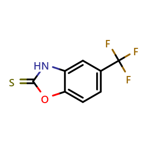 Chemical structure of 5-(Trifluoromethyl)-2(3H)-benzoxazolethione , CAS 13451-80-4, AChemBlock AD289657