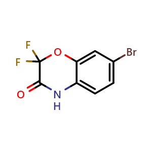Chemical structure of 7-Bromo-2,2-difluoro-2H-benzo[b][1,4]oxazin-3(4H)-one , CAS 1451215-66-9, AChemBlock AD289661