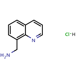 Chemical structure of Quinolin-8-ylmethanamine hydrochloride , CAS 1251924-37-4, AChemBlock AD289669