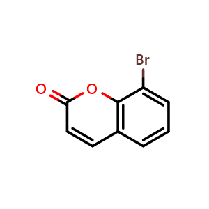 Chemical structure of 8-Bromo-2H-chromen-2-one , CAS 33491-30-4, AChemBlock AD289670
