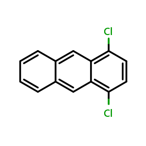 Chemical structure of 1,4-Dichloroanthracene , CAS 66259-12-9, AChemBlock AD289677