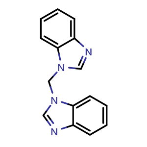 Chemical structure of Bis(1H-benzo[d]imidazol-1-yl)methane , CAS 18249-97-3, AChemBlock AD289681