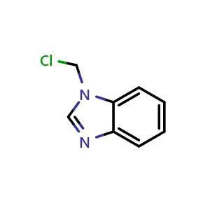 Chemical structure of 1-(chloromethyl)-1H-benzo[d]imidazole , CAS 38641-73-5, AChemBlock AD289683