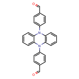 Chemical structure of 4,4'-(Phenazine-5,10-diyl)dibenzaldehyde , CAS 2241852-82-2, AChemBlock AD289688