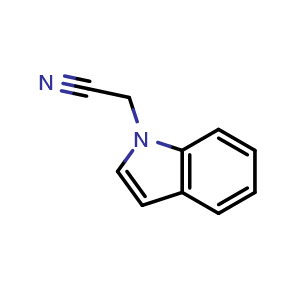 Chemical structure of 2-(1H-Indol-1-yl)acetonitrile , CAS 4414-73-7, AChemBlock AD289698
