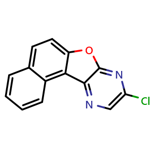 Chemical structure of 9-Chloronaphtho[1',2':4,5]furo[2,3-b]pyrazine , CAS 2271196-04-2, AChemBlock AD289700