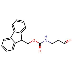 Chemical structure of Fmoc-3-aminopropanal , CAS 267410-86-6, AChemBlock AD289705