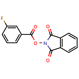 Chemical structure of 1,3-Dihydro-1,3-dioxo-2H-isoindol-2-yl 3-fluorobenzoate , CAS 1809728-72-0, AChemBlock AD289712