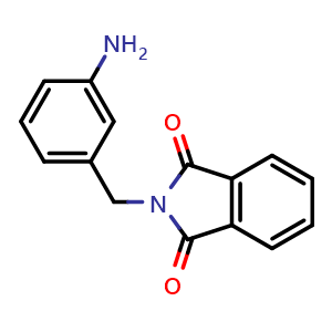 Chemical structure of 2-(3-Aminobenzyl)isoindoline-1,3-dione , CAS 77147-14-9, AChemBlock AD289714