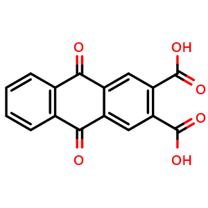 Chemical structure of 9,10-dioxo-9,10-dihydroanthracene-2,3-dicarboxylic acid , CAS 27485-15-0, AChemBlock AD289715