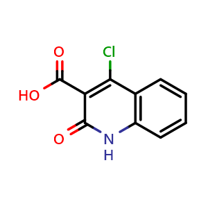 Chemical structure of 4-Chloro-2-oxo-1,2-dihydroquinoline-3-carboxylic acid , CAS 99429-65-9, AChemBlock AD289724