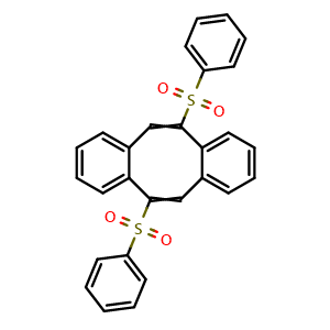 Chemical structure of 5,11-Bis(phenylsulfonyl)dibenzo[a,e]cyclooctene , CAS 468751-39-5, AChemBlock AD289727