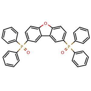 Chemical structure of Dibenzo[b,d]furan-2,8-diylbis(diphenylphosphine Oxide) , CAS 911397-27-8, AChemBlock AD289728