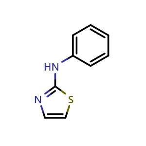 Chemical structure of N-phenylthiazol-2-amine , CAS 33142-18-6, AChemBlock AD289731