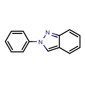 Chemical structure of 2-Phenyl-2H-indazole , CAS 3682-71-1, AChemBlock AD289734