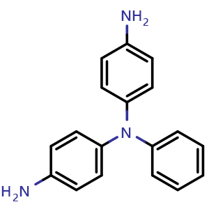 Chemical structure of Bis(4-aminophenyl)phenylamine , CAS 4117-90-2, AChemBlock AD289737