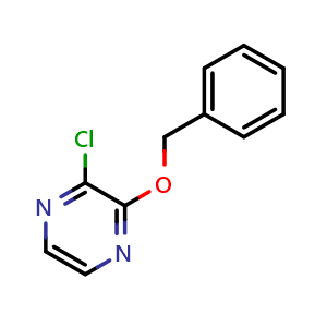 Chemical structure of 2-(Benzyloxy)-3-chloropyrazine , CAS 1219832-20-8, AChemBlock AD289743