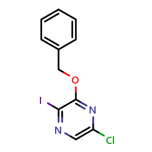Chemical structure of 3-(Benzyloxy)-5-chloro-2-iodopyrazine , CAS 1410164-82-7, AChemBlock AD289745