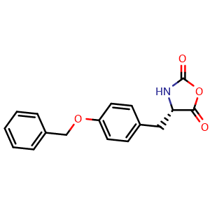 Chemical structure of (S)-4-(4-(benzyloxy)benzyl)oxazolidine-2,5-dione , CAS 22831-96-5, AChemBlock AD289748