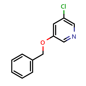 Chemical structure of 3-(benzyloxy)-5-chloropyridine , CAS 251996-81-3, AChemBlock AD289752