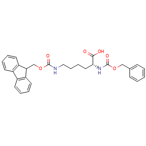 Chemical structure of Z-D-Lys(Fmoc)-OH , CAS 1864003-01-9, AChemBlock AD289759