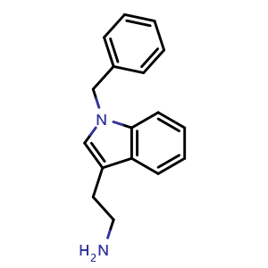 Chemical structure of 2-(1-benzyl-1H-indol-3-yl)ethan-1-amine , CAS 4307-98-6, AChemBlock AD289767
