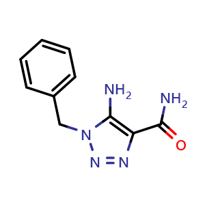 Chemical structure of 5-Amino-1-benzyl-1,2,3-triazole-4-carboxamide , CAS 4342-08-9, AChemBlock AD289769