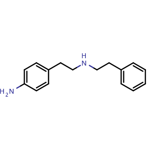 Chemical structure of 4-Amino-N-(2-phenylethyl)benzeneethanamine , CAS 1310279-36-7, AChemBlock AD289771