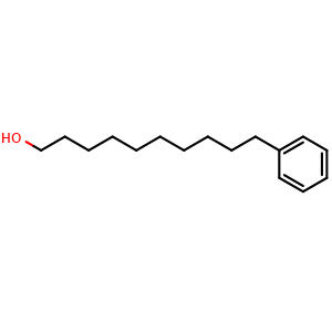 Chemical structure of 10-Phenyldecan-1-Ol , CAS 62607-69-6, AChemBlock AD289772