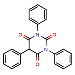 Chemical structure of 2-oxo-1,3,5-triphenylhexahydropyrimidine-4,6-dione , CAS 5167-31-7, AChemBlock AD289778