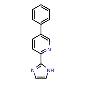 Chemical structure of 2-(1H-Imidazol-2-yl)-5-phenylpyridine , CAS 2268039-47-8, AChemBlock AD289785