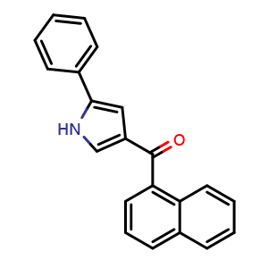 Chemical structure of Naphthalen-1-yl(5-phenyl-1H-pyrrol-3-yl)methanone , CAS 914458-48-3, AChemBlock AD289790